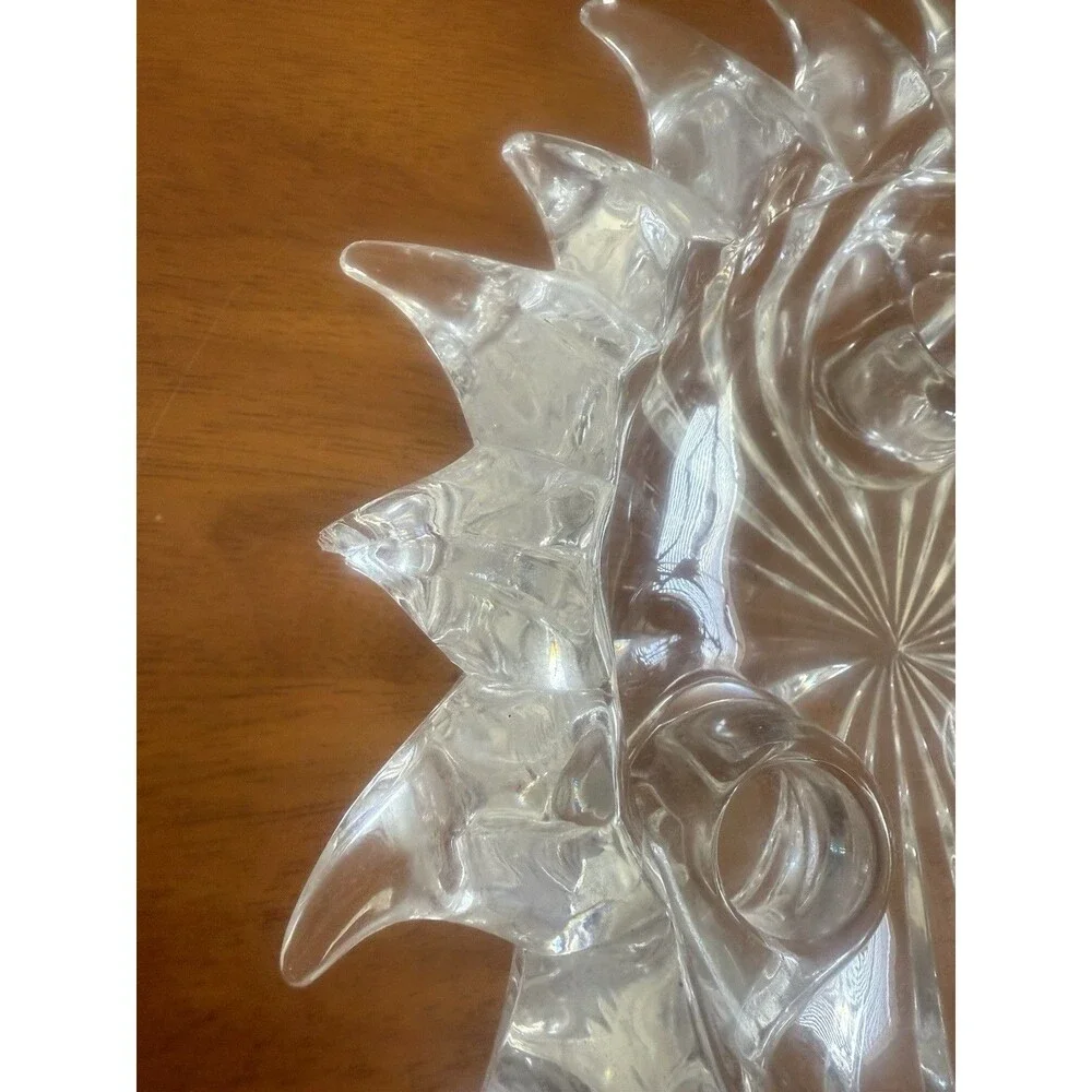 PartyLite Aurora Sunburst Crystal Centerpiece Taper Candleholder 10